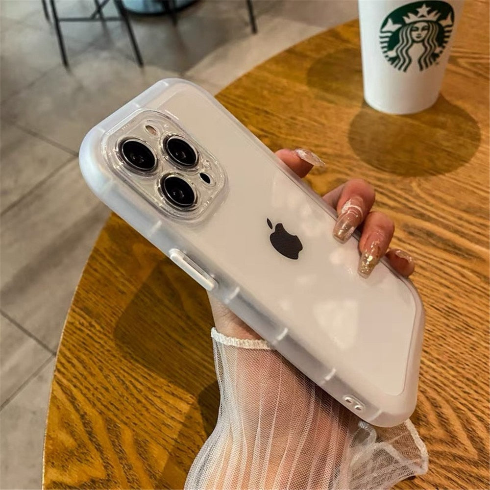 Shockproof Silicone Bumper Clear Phone Case For iPhone 11 12 13 Pro Max XR X XS 7 8 Plus SE2 Camera Protection Transparent Cover