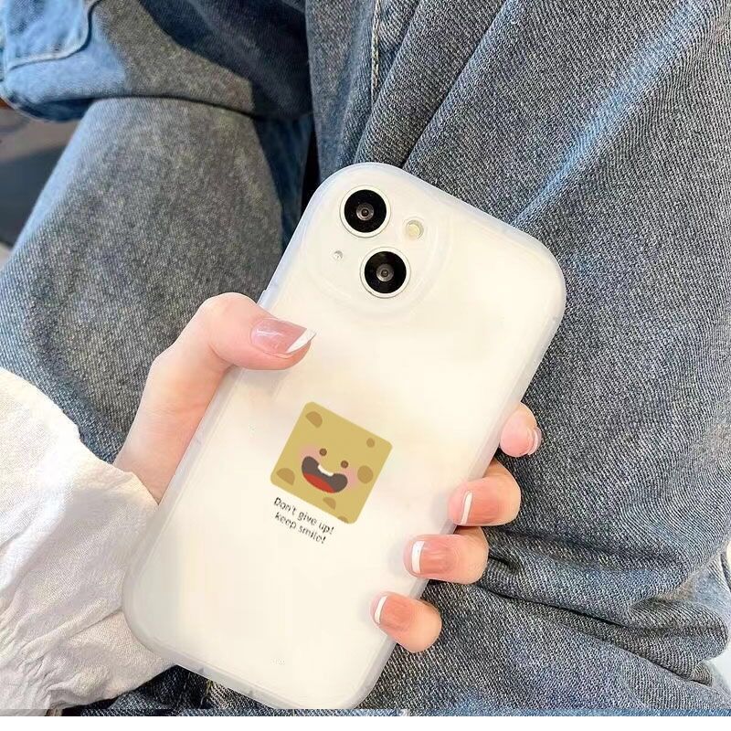 Luxury Silicone Phone Case For iPhone 13 12 Mini 11 Pro Xs Max X Xr Cute Smiley Soft Case On iPhone Se 7 8 6s 6 Plus Matte