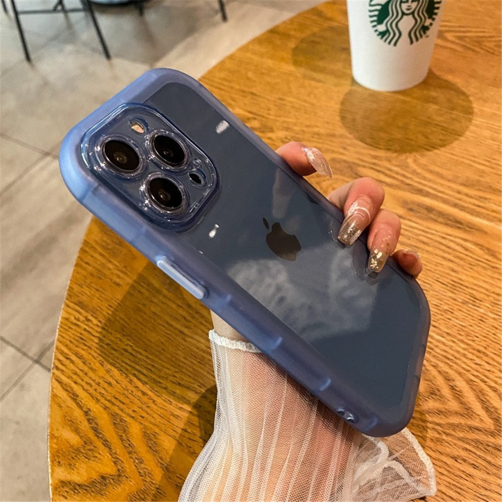 Shockproof Silicone Bumper Clear Phone Case For iPhone 11 12 13 Pro Max XR X XS 7 8 Plus SE2 Camera Protection Transparent Cover