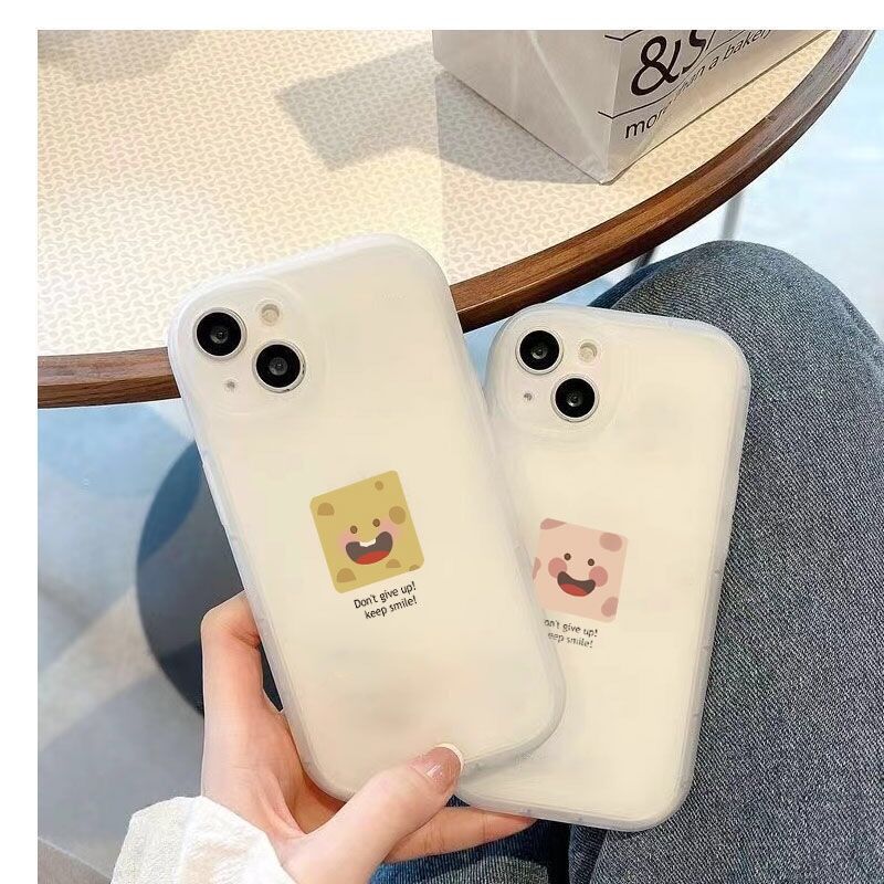 Luxury Silicone Phone Case For iPhone 13 12 Mini 11 Pro Xs Max X Xr Cute Smiley Soft Case On iPhone Se 7 8 6s 6 Plus Matte