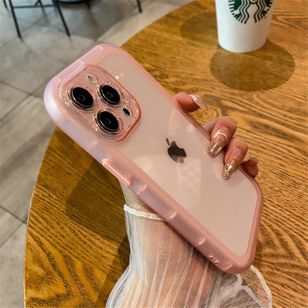 Shockproof Silicone Bumper Clear Phone Case For iPhone 11 12 13 Pro Max XR X XS 7 8 Plus SE2 Camera Protection Transparent Cover
