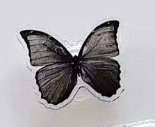 INS cool cute 3D black dream butterfly handle holder clear soft phone case for iphone 13 Pro Max 12 11 7 8 plus X bracket Cover