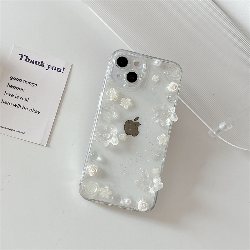 Luxury Love Heart Flower Mirror Silicone Phone Case For iPhone 11 12 13 Pro Max X XR XS 7 8 Plus Shockproof Protective Cover