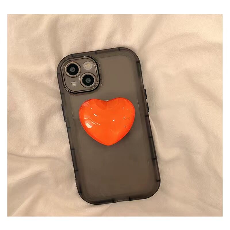 Love heart Ring Holder stand transparent silicone phone case for iphone 13 pro max 11 12 soft cover for iphone 7 plus 8 xr xs x