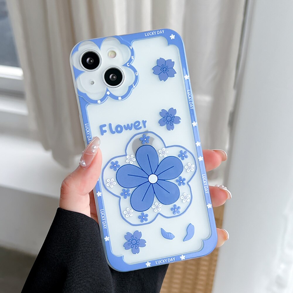 Flower 3D Phone Case For iPhone 11 Pro Max Case Len Protection Funda iPhone 13 12 Pro Max X XR XS 13Pro 12Pro Cover Soft Silicon