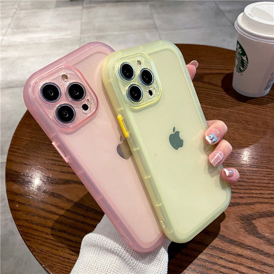 Shockproof Silicone Bumper Clear Phone Case For iPhone 11 12 13 Pro Max XR X XS 7 8 Plus SE2 Camera Protection Transparent Cover