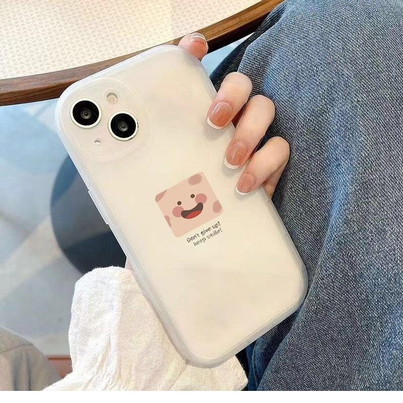 Luxury Silicone Phone Case For iPhone 13 12 Mini 11 Pro Xs Max X Xr Cute Smiley Soft Case On iPhone Se 7 8 6s 6 Plus Matte