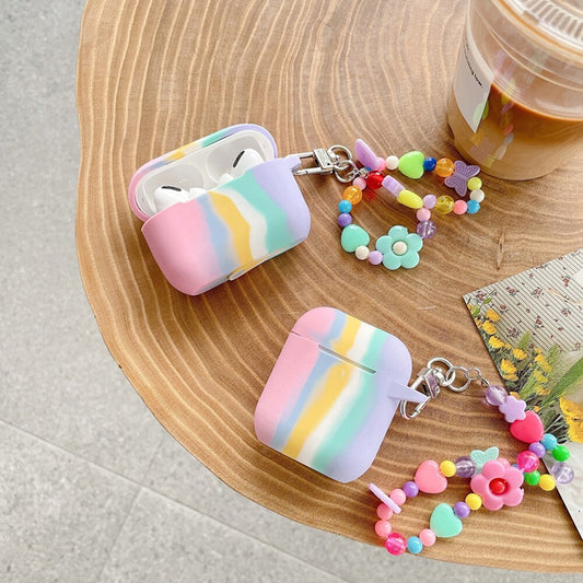 Rainbow Candy Case for Apple Airpods 1 2 Case for AirPods Pro Case Summer TWS Bluetooth Earphone Case Accessories Headphone Box