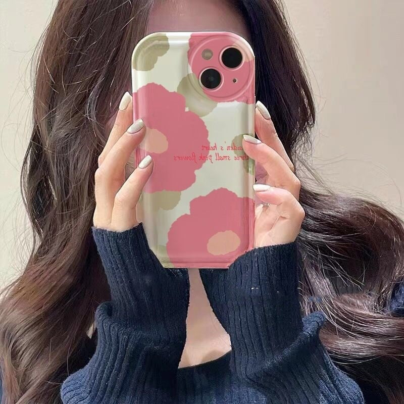 Cute flowers shockproof phone case for iphone 13 11 12 pro max se 3 silicone back cover for iphone xr xs max x 7 8 plus se