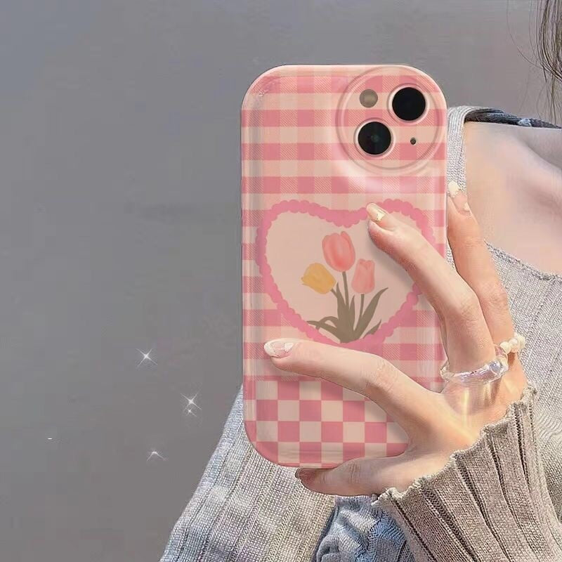 Cute flowers shockproof phone case for iphone 13 11 12 pro max se 3 silicone back cover for iphone xr xs max x 7 8 plus se