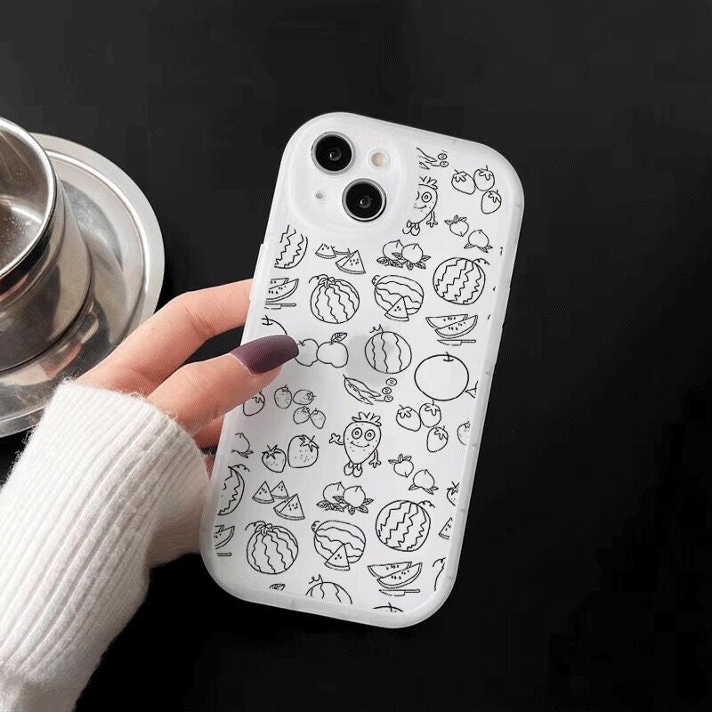 Checkerboard phone case for iphone 13 pro max 12 mini 11 cartoon rabbit back cover for iphone xr xs max x 7 plus 8 se se3 6s
