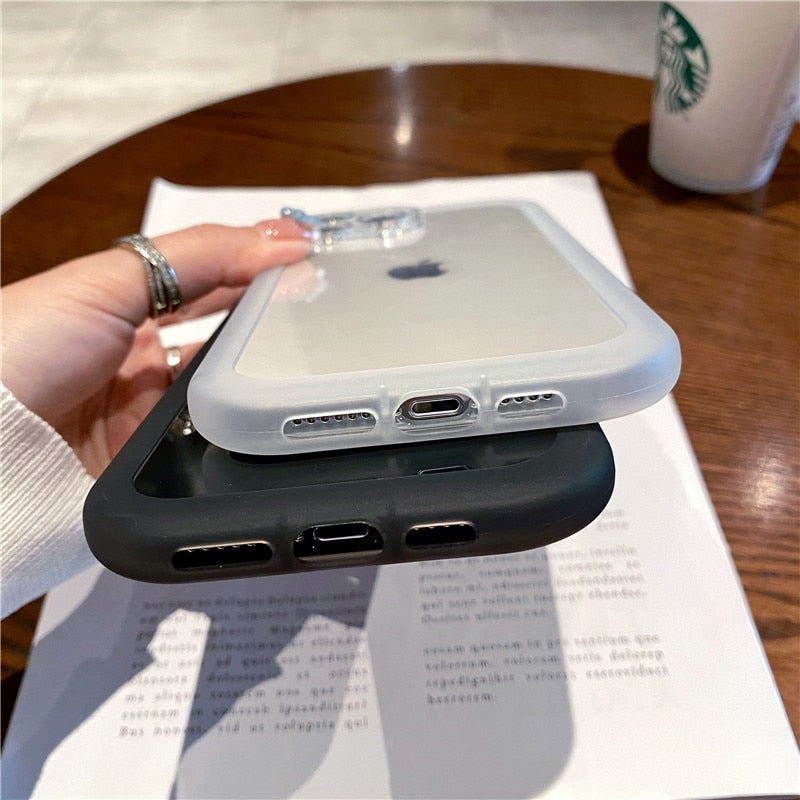 Shockproof Silicone Bumper Clear Phone Case For iPhone 11 12 13 Pro Max XR X XS 7 8 Plus SE2 Camera Protection Transparent Cover