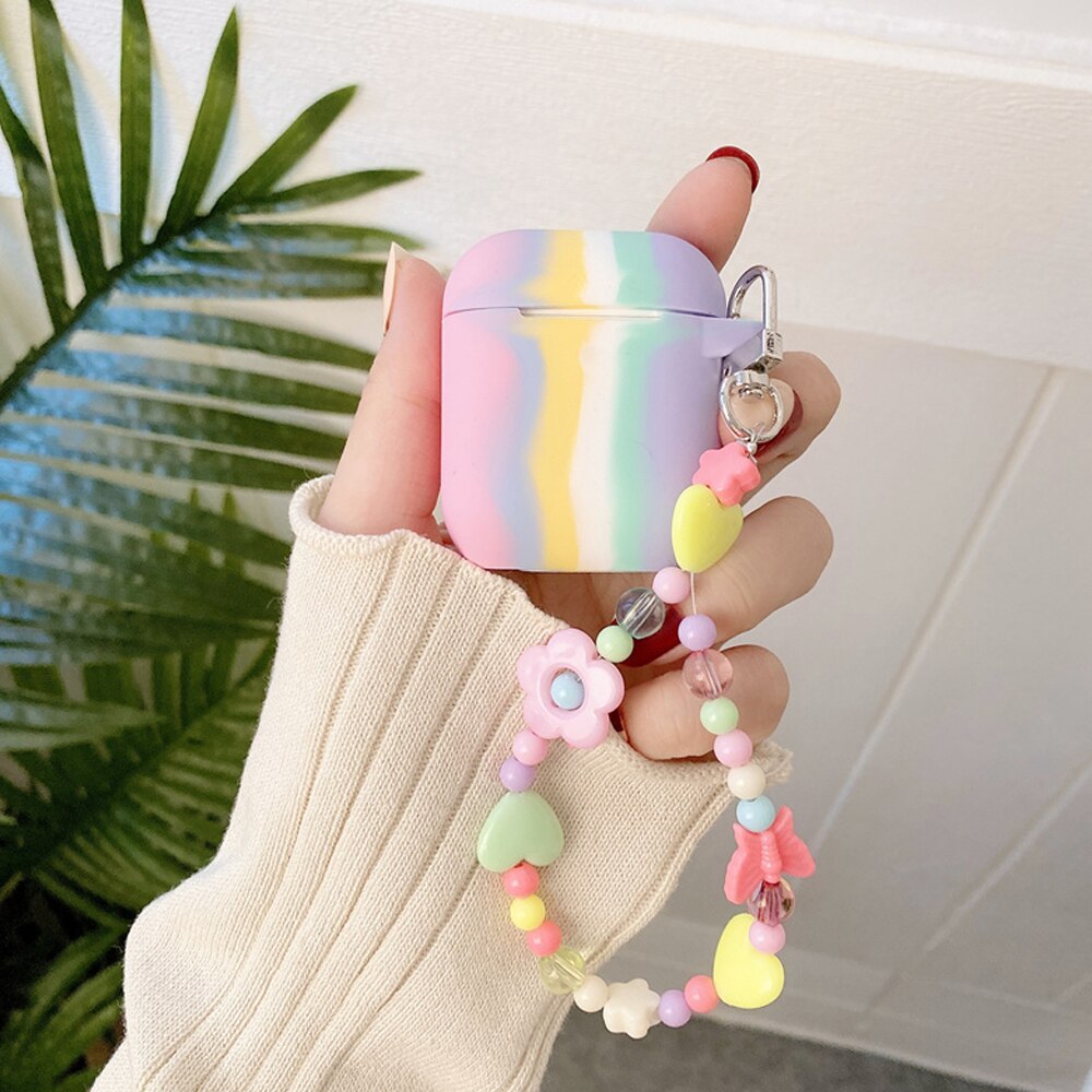 Rainbow Candy Case for Apple Airpods 1 2 Case for AirPods Pro Case Summer TWS Bluetooth Earphone Case Accessories Headphone Box