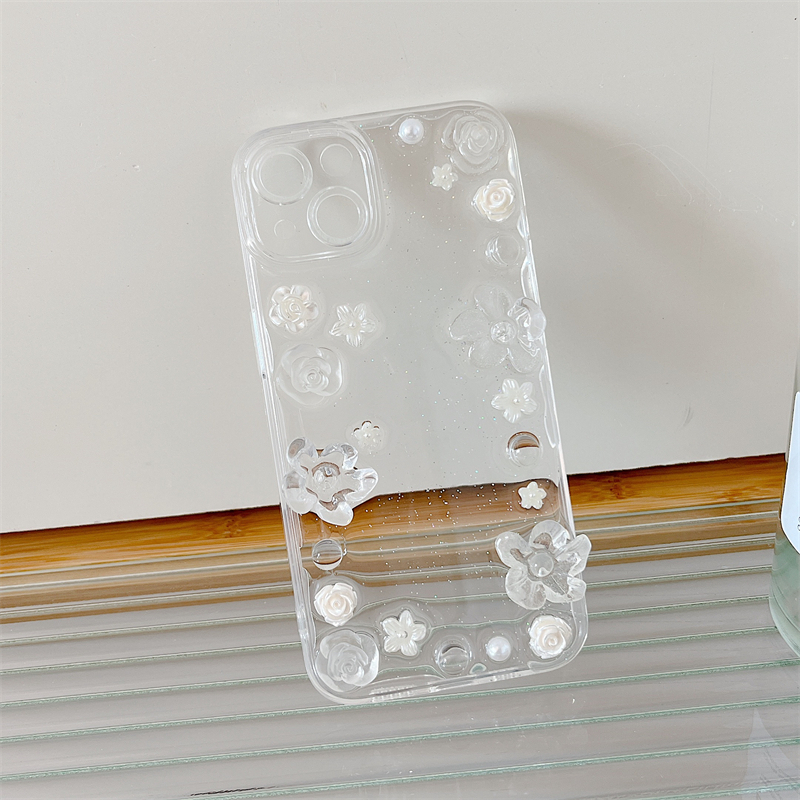 Luxury Love Heart Flower Mirror Silicone Phone Case For iPhone 11 12 13 Pro Max X XR XS 7 8 Plus Shockproof Protective Cover