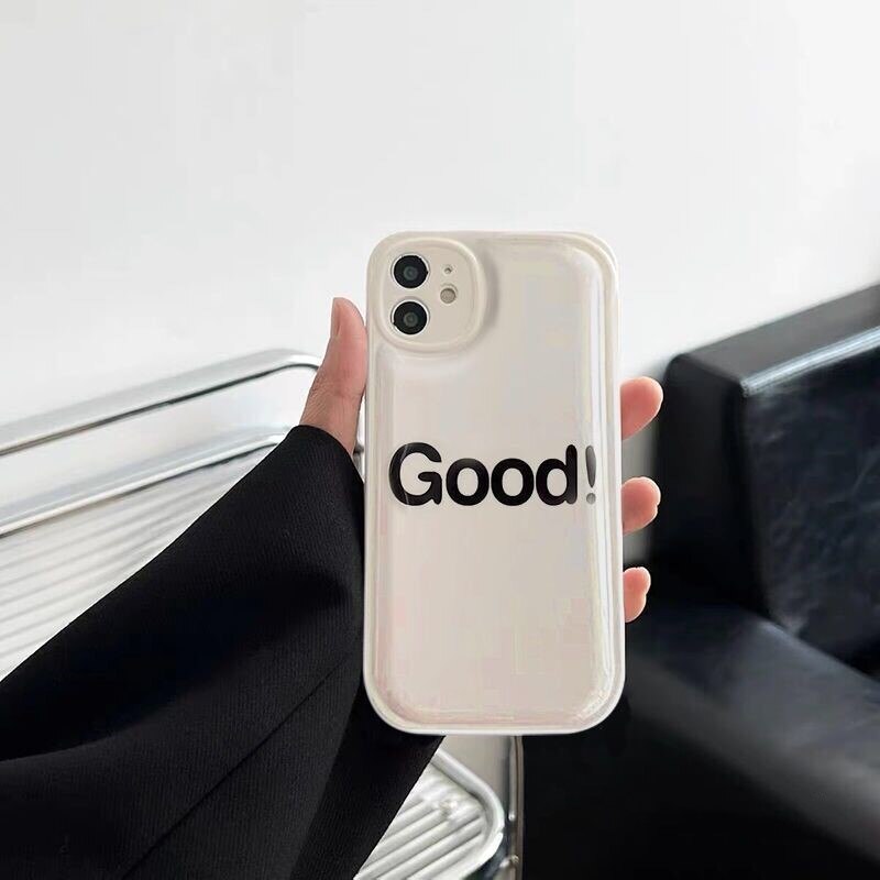 English Word Good Shockproof phone case for iphone 11 13 12 pro max XS XR X Camera protective back cover for iphone 7 plus 8 se3