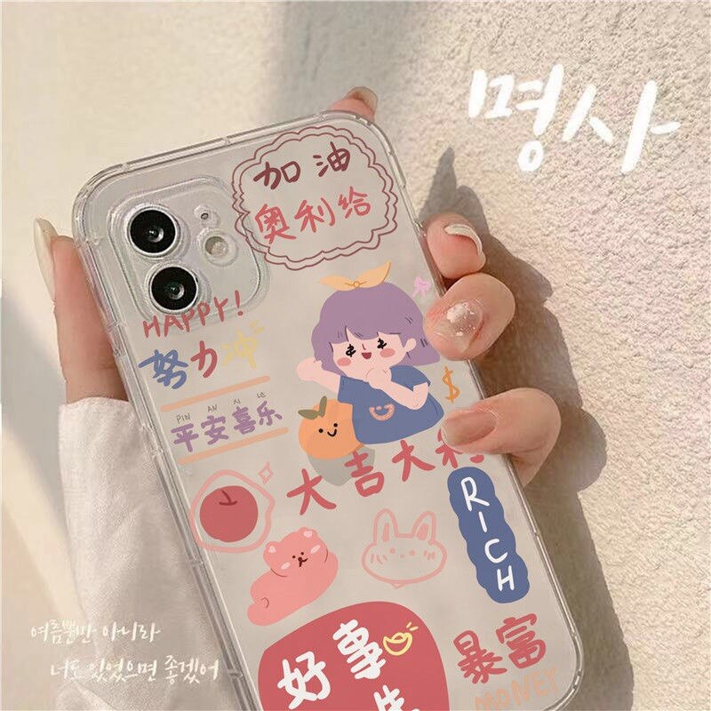 art painting phone case for iphone 13 11 pro max X XS MAX XR 6s 7 8 plus 12 mini se soft clear transparent shockproof tpu cover